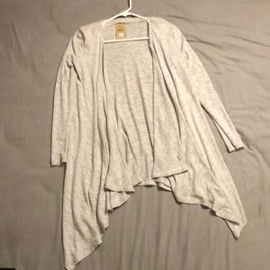 light gray cardigan